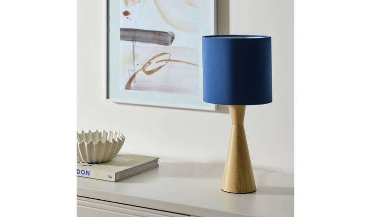Argos Home Drum Ink blue Easy Fit Lampshade - 20cm