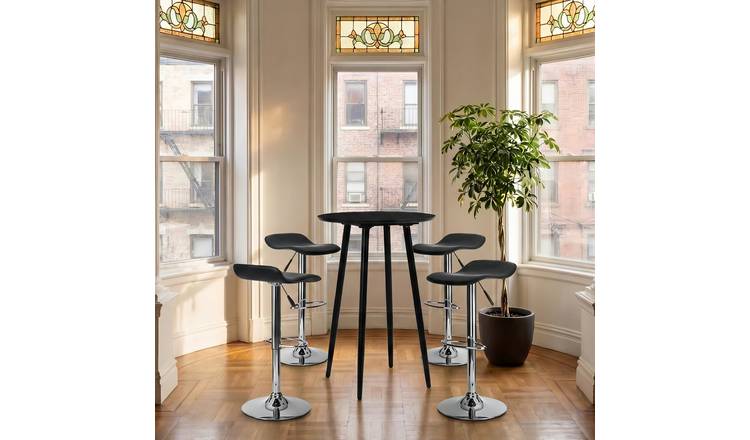 Dorel Monza Round Bar Table - Black