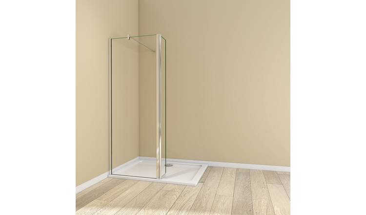 MLH Walk In Shower Flip 120x80cm Full Shower Enclosure - Silver