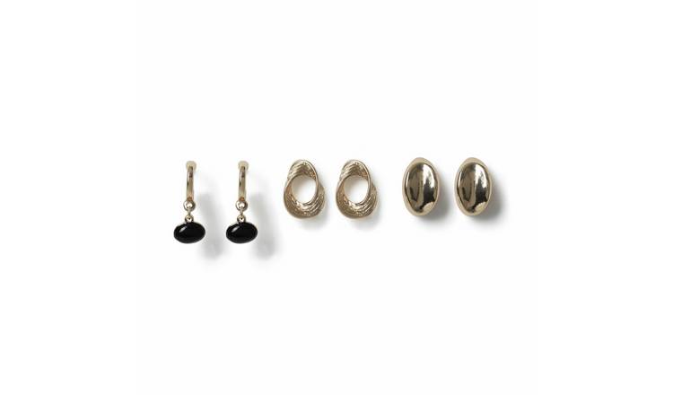 Freedom Enamel Drop Stud Earrings - Pack of 3