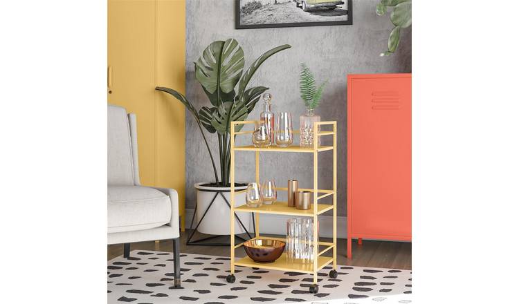 Dorel Cache 3 Tier Kitchen Storage Trolley - Yellow