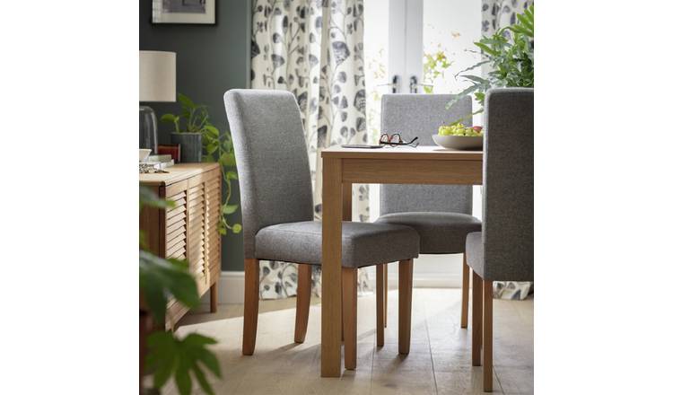 Tweed fabric dining discount chairs