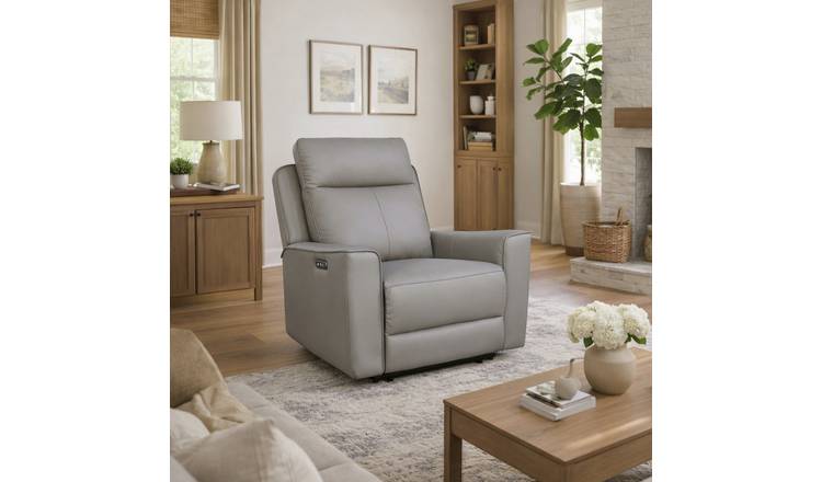 Aspire Elmhurst Leather Recliner Armchair - Elephant