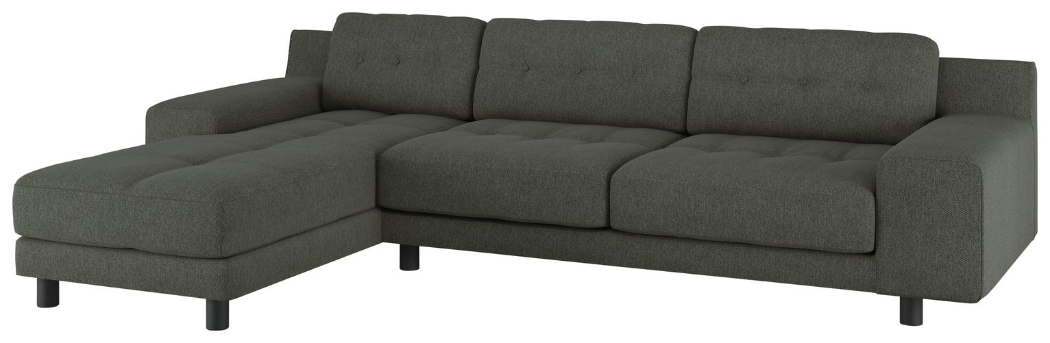 Habitat Hendricks Left Hand Corner Chaise Sofa Charcoal (8764692