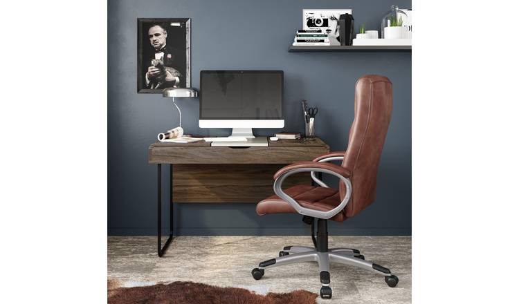 Dorel Hampton Faux Leather Office Chair - Brown