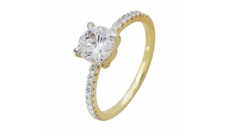 Pure Brilliance 9ct Yellow Gold 1.49ct Diamond Solitaire Ring - M