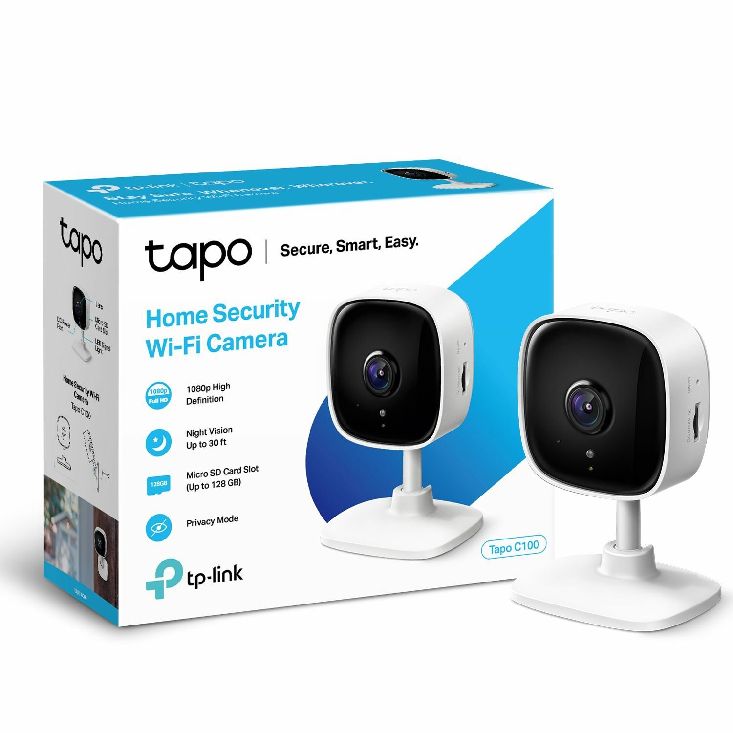 TP-Link Tapo C100 Smart 1080p Wi-Fi Indoor Cam CCTV