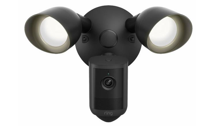 Ring Floodlight Cam (2nd Gen) Retinal 2K Wired Smart Security Camera - Black