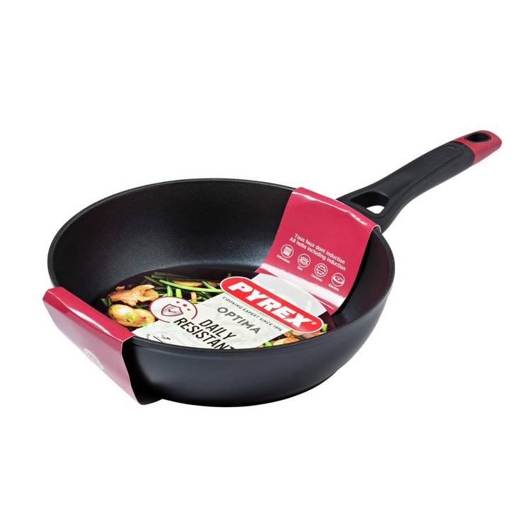 Pyrex Optima 26cm Non Stick Aluminium Deep Frying Pan 0