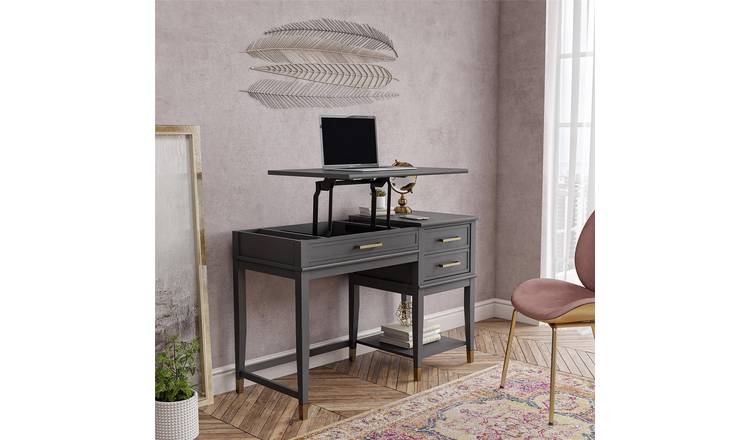 Dorel Westerleigh 2 Drawer Desk - Graphite