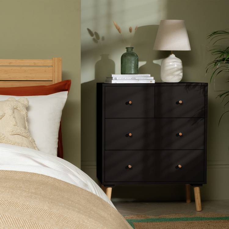 Habitat Otto 4 Drawer Chest - Black 0