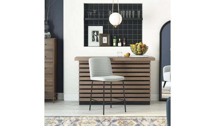 Dorel Corey Fabric Bar Stool - Linen Grey