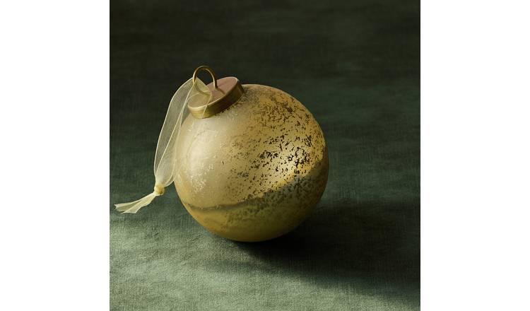 Habitat Buried Champagne Cotton Velvet Christmas Bauble