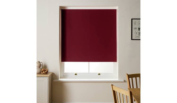 Argos Home Blackout Burgundy Roller Blind - 60cm