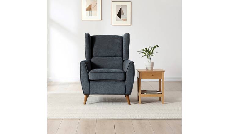 Kyoto Luca Fabric Wingback - Denim