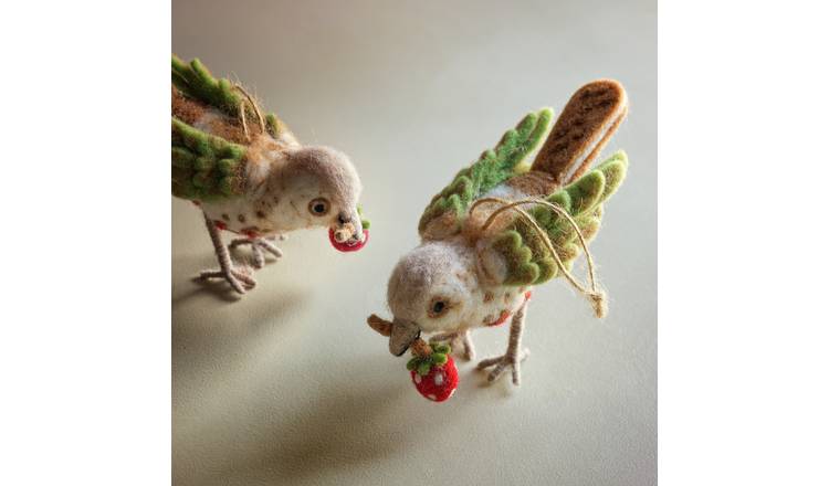 Habitat x Morris & Co. Strawberry Thief Bird Christmas Hanging Ornament