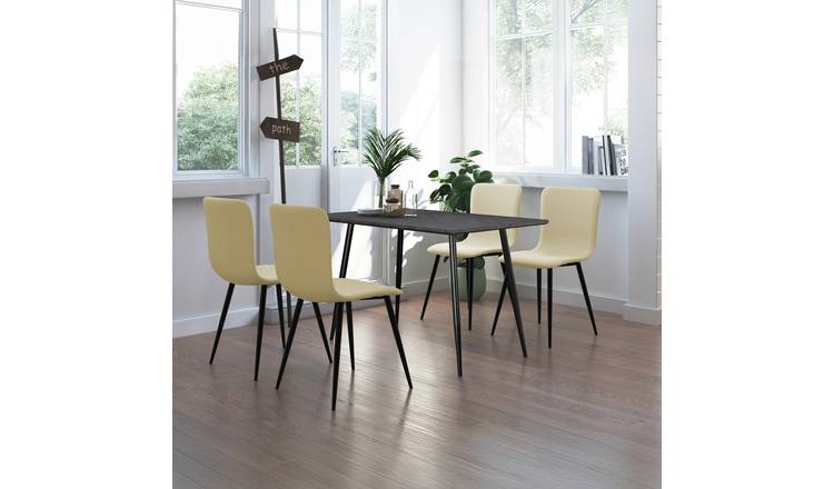 Dorel Monza Real Wood Veneer 2 - 4 Seater Dining Table - Grey