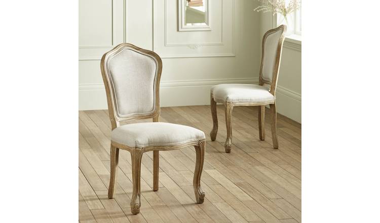 Julian Bowen Camille Pair of Solid Wood Chairs - Light Oak