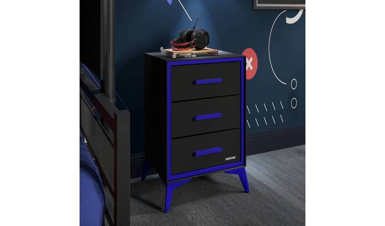 X Rocker Arcane 3 Drawer Storage Chest - Blue