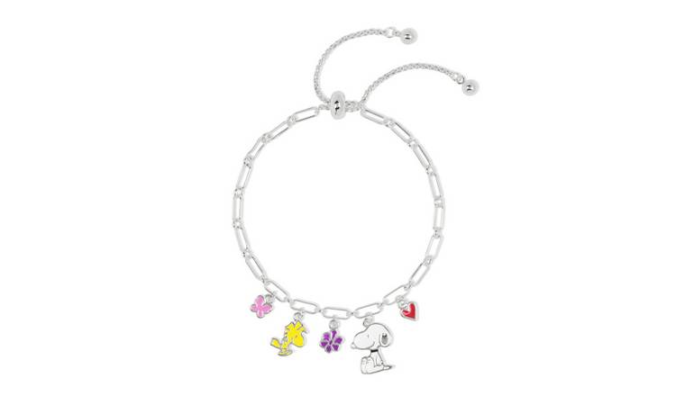 Peanuts Silver Plated Snoopy Charm Bracelet