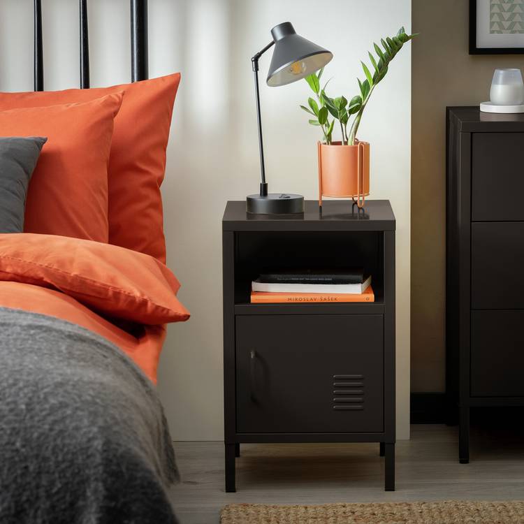 Habitat Stevie 1 Door Bedside Table - Black 0