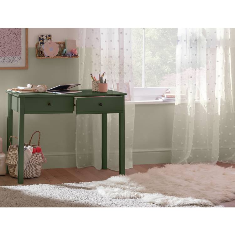 Habitat Brooklyn 2 Drawer Desk - Green 0