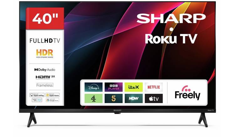 Sharp 40 Inch 2T-C40JD2425KB Smart Full HD Roku Freely TV