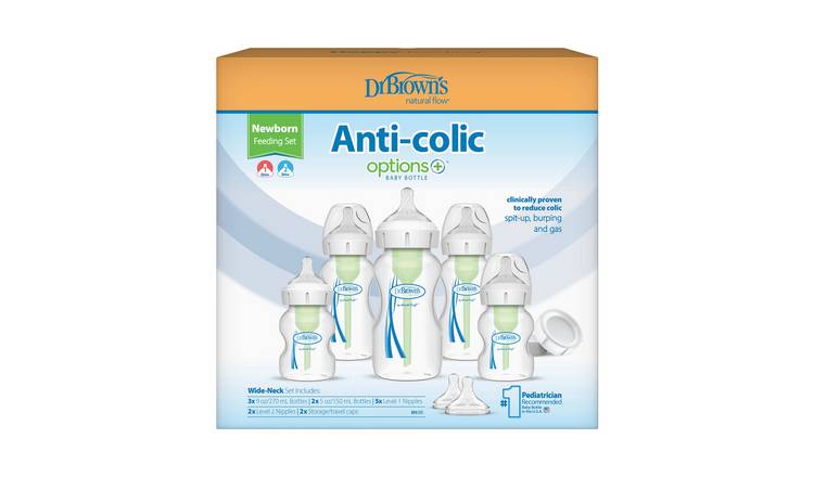 Dr Brown's Natural Flow Anti-colic Newborn Baby Bottle Feeding Set