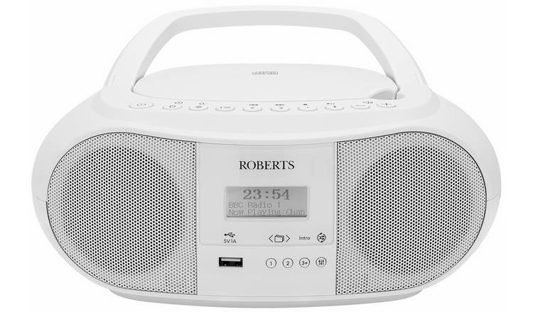 Roberts Zoombox 4 DAB//FM Portable Boombox - White