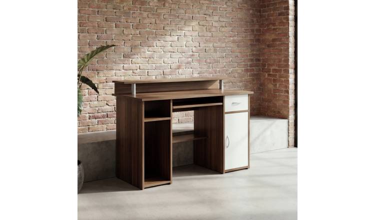 Dorel Albany 1 Drawer Desk - Walnut