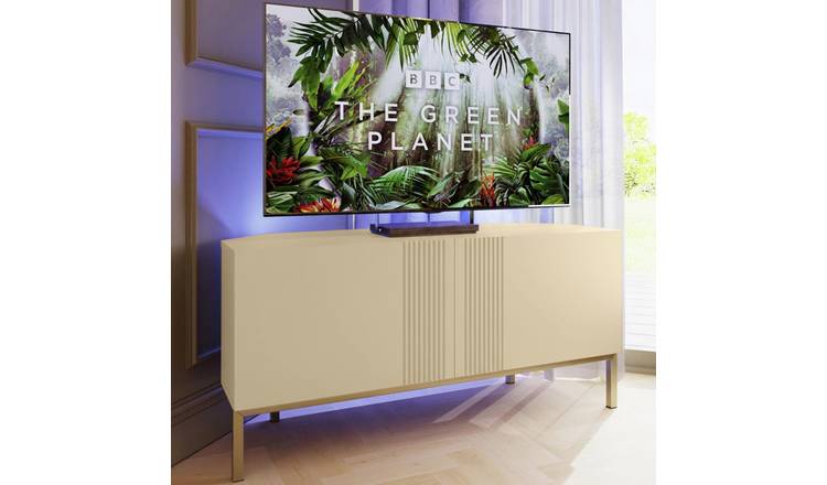 Frank Olsen Iona 2 Doors Corner TV Unit - Natural