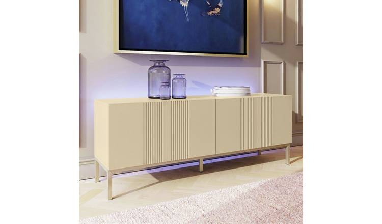 Frank Olsen Iona 4 Door Large 65 Inch TV Unit - Natural