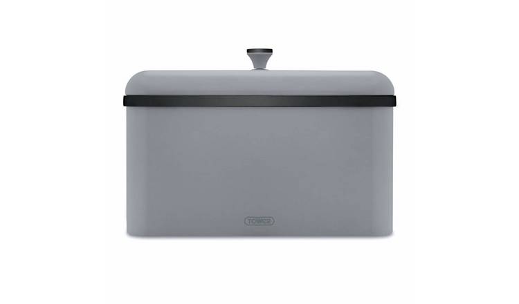 Tower Sera Carbon Steel Bread Bin - Matt Grey