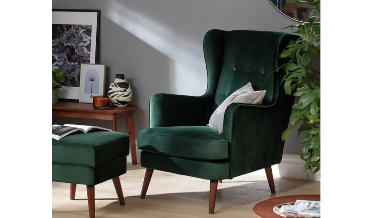 Argos green velvet online chair