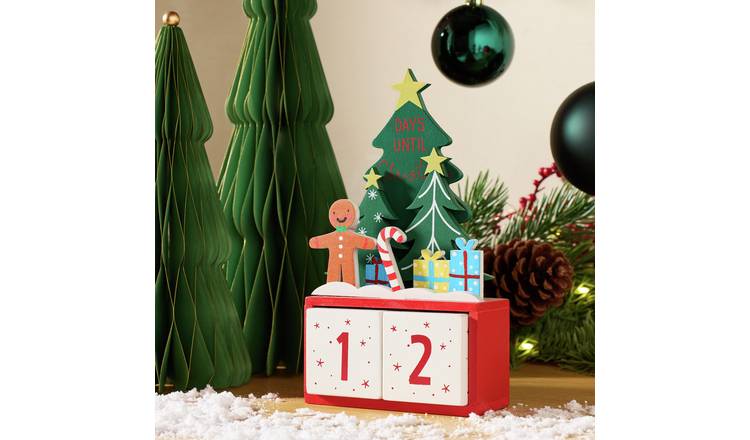 Argos Home Wooden Novelty Christmas Countdown