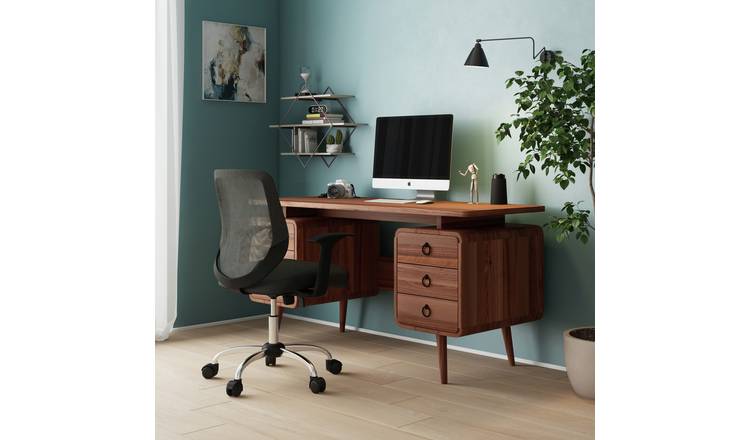 Dorel Somerest 6 Drawer Office Desk - Brown