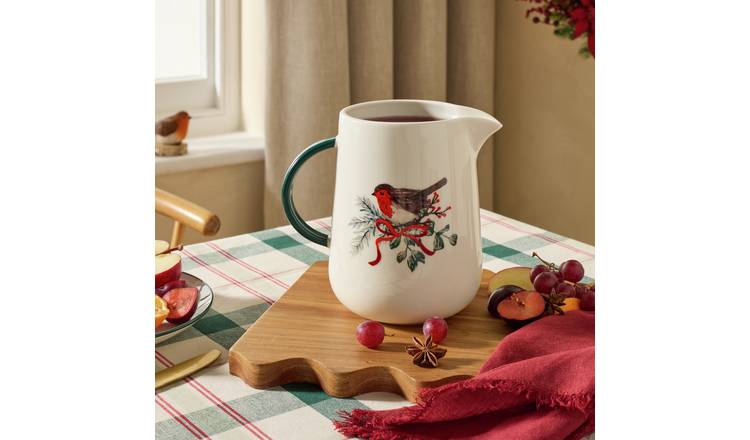 Argos Home Robin Ceramic Jug - White
