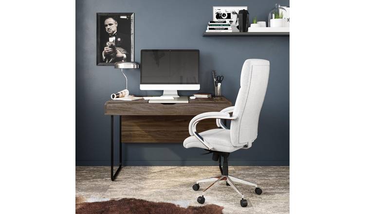Dorel Dorset 2 Drawer Desk - Walnut