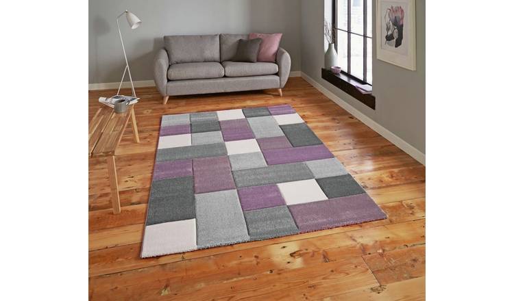 Think Rugs Brooklyn Geometric Purple Rug - 120x170cm