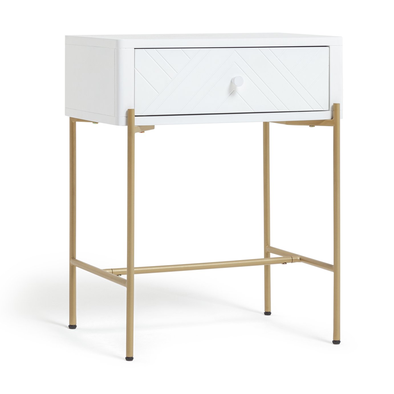 Habitat Barcelona 1 Drawer Bedside Table - White