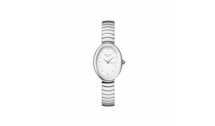Rosefield Ovale Ladies Silver Stainless Steel Bracelet Watch