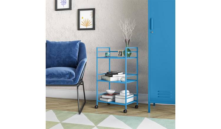 Dorel Cache 3 Tier Kitchen Storage Trolley - Blue