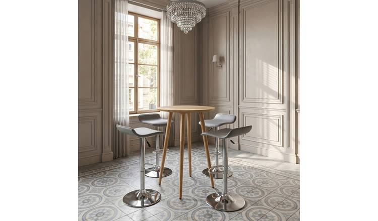 Dorel Monza Round Bar Table - Natural