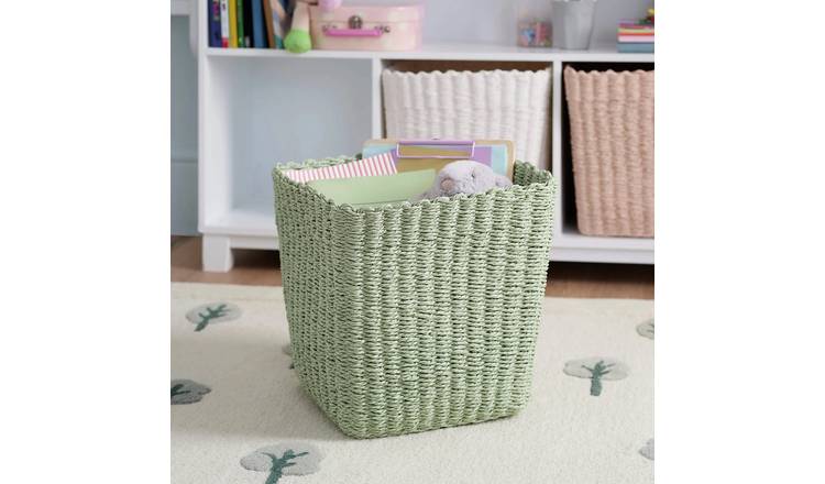 Great Little Trading Company Rope Storage Basket - Green