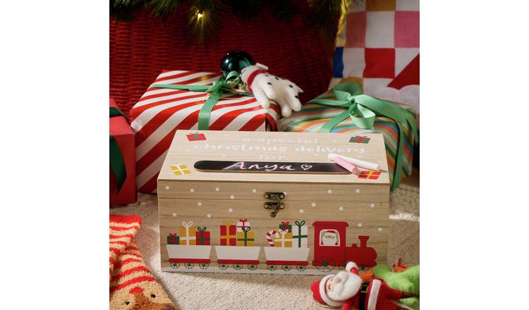 Argos Home Wooden Christmas Eve Box with Chalk Plaque