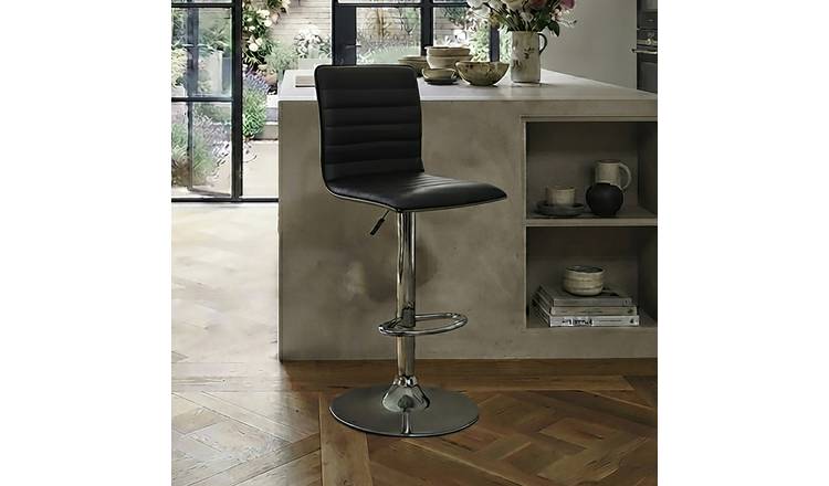 Dorel Colby Faux Leather Bar Stool - Black