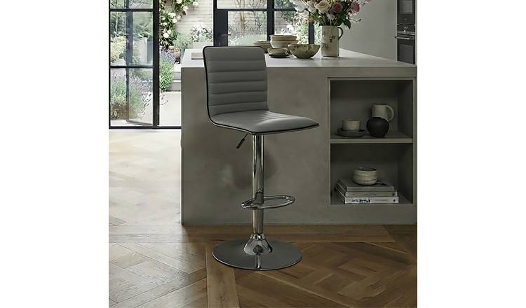 Dorel Colby Faux Leather Bar Stool - Grey