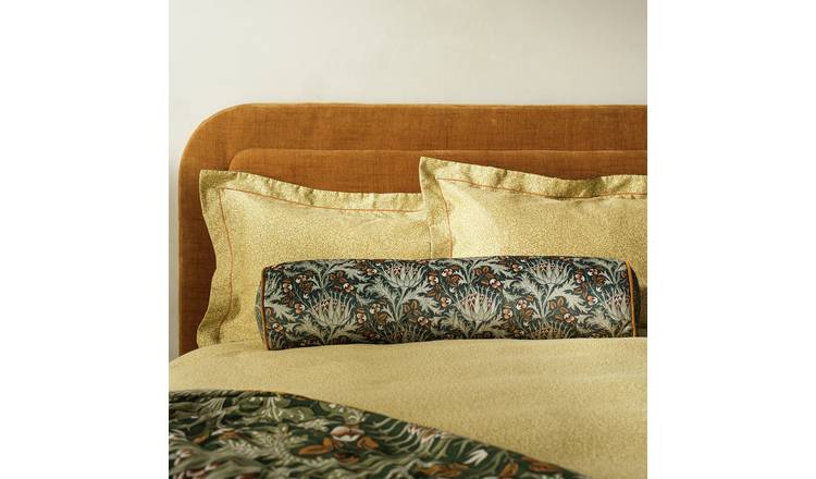 Habitat x Morris & Co. Artichoke Bolster Cushion Green - 80x20cm
