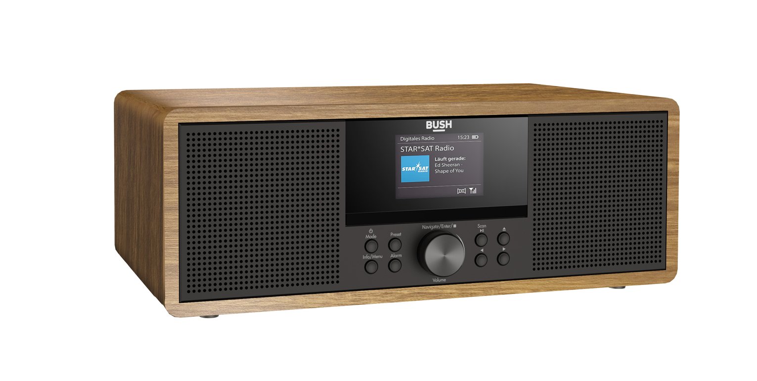 Bush CD Bluetooth DAB  FM Radio - Wood