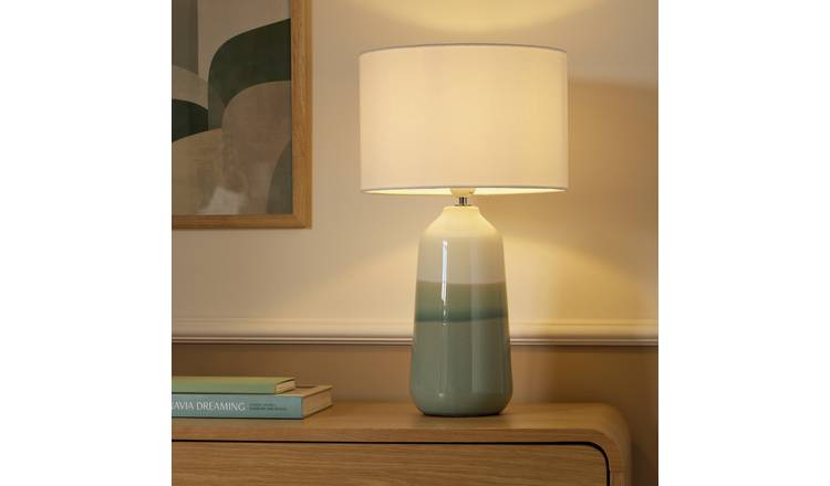 Argos Home Siena Reactive Ceramic Table Lamp - Green